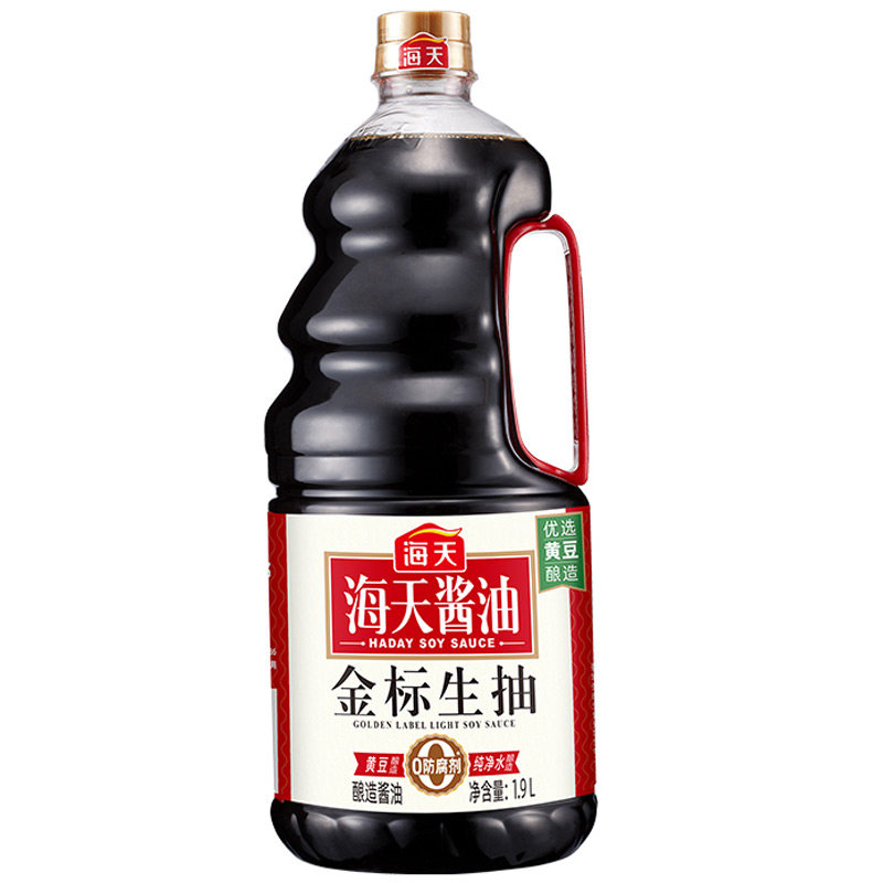 海天金标生抽1.9L大桶装精选优质黄豆酿造酱油蘸料炒菜凉拌调味料,粮油调味/速食/干货/烘焙,酱油,淘宝优惠券,粉丝福利购,淘宝优惠卷