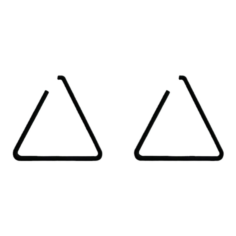 黑色三角形几何耳环女款