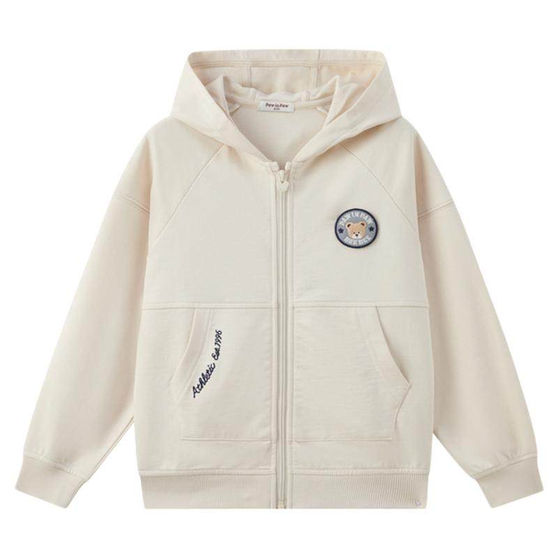 PawinPaw卡通小熊童装25年秋冬新款男女童拉链连帽卫衣全棉外套