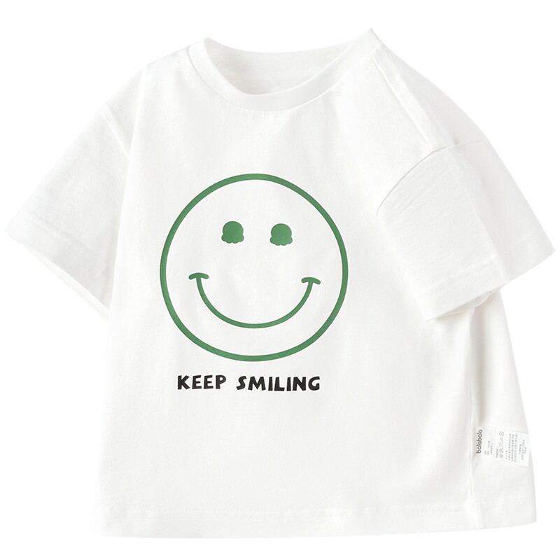 巴拉巴拉儿童短袖t恤亲子装一家三口夏季新款男童女童白色上衣服