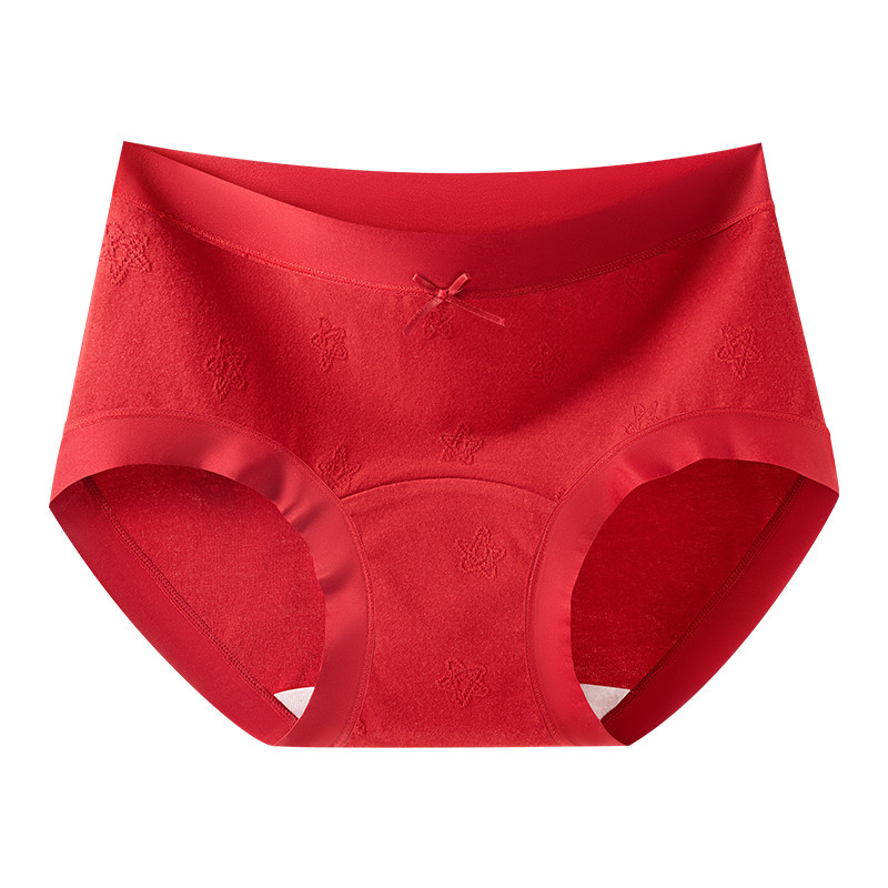芬腾红色内裤女士纯棉2026新款无痕全棉7a级抗菌结婚本命年三角裤