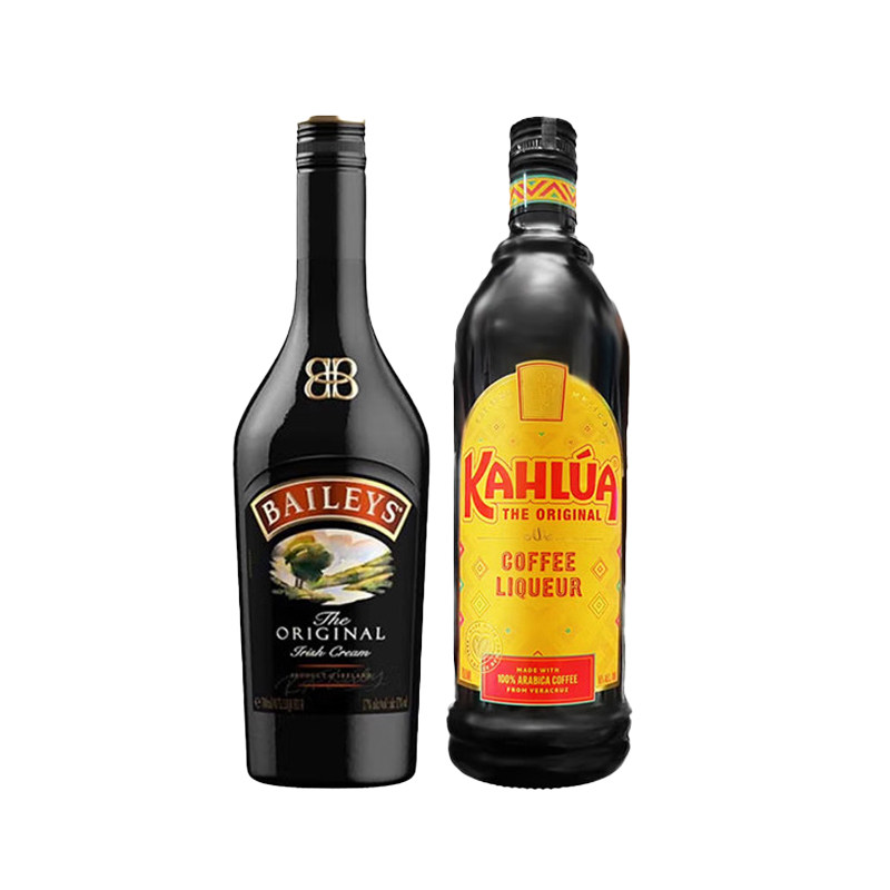 双瓶组合装 甘露咖啡力娇酒 KAHLUA 百利甜酒 BAILEYS 奶油 洋酒