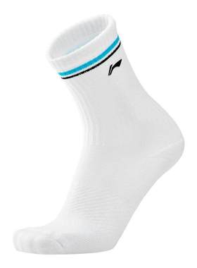 李宁中筒中长袜女士新款官方旗舰正品网球系列长袜黑色运动袜子