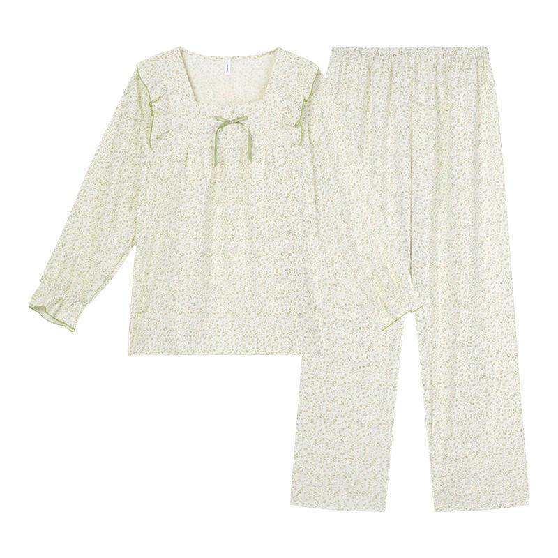 GOSO香蜜闺秀26春新T女士家居服甜美梭织牛奶丝长袖套装(带杯垫),女士内衣/男士内衣/家居服,睡衣/家居服套装,淘宝优惠券,粉丝福利购,淘宝优惠卷