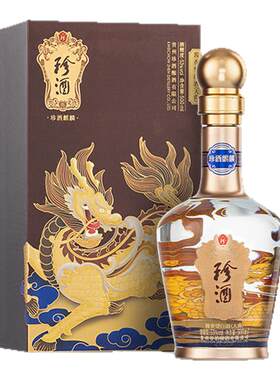 【正品保真】珍酒麒麟酱香型白酒53度纯粮坤沙500ml盒装送礼收藏