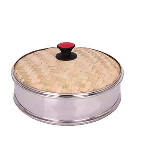 竹顶盖锅盖炒锅蒸笼蒸馒头电锅蒸格加高蒸屉竹子蒸锅专用cm竹蒸笼