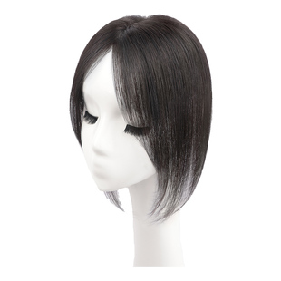 递针假发女片头顶补发蓬松全真发增发量遮白发自然前额无边假刘海