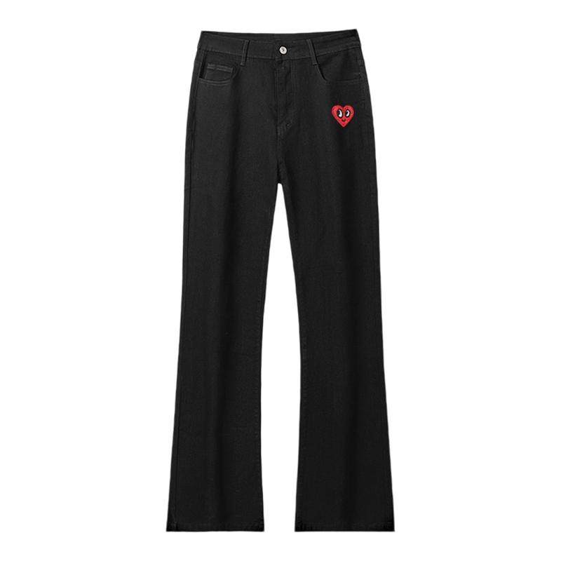 查尔斯桃心 美式弯刀牛仔裤男春秋季宽松直筒百搭微喇运动长裤子,男装,牛仔裤,淘宝优惠券,粉丝福利购,淘宝优惠卷