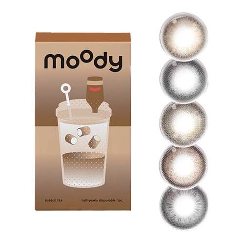 【百补专属】moody美瞳半年抛彩色隐形眼镜中小直径官方旗舰店1片