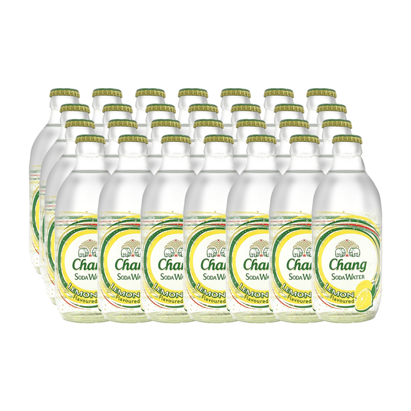 chang泰象苏打水泰国进口无糖原味柠檬味气泡水325ml24瓶汽水饮料