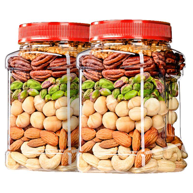 每日坚果混合综合干果仁大罐装500g纯坚果小包干果休闲早餐零食