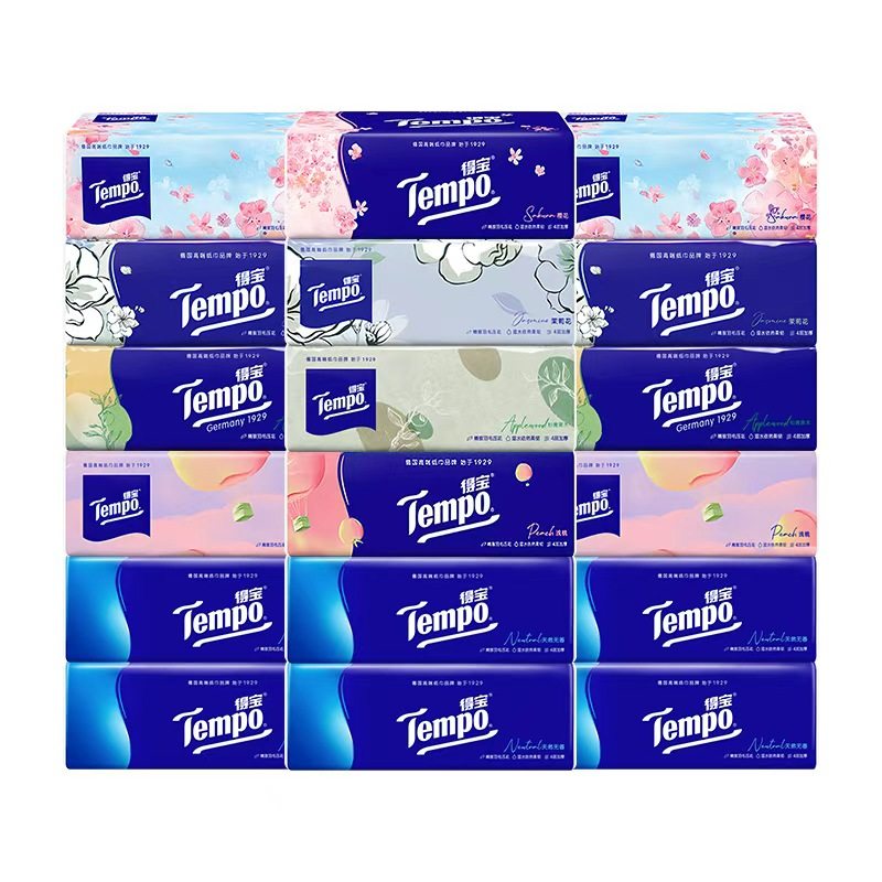 Tempo得宝抽纸混合香味樱花开学实惠装餐巾纸大包纸巾整箱装,洗护清洁剂/卫生巾/纸/香薰,抽纸,淘宝优惠券,粉丝福利购,淘宝优惠卷
