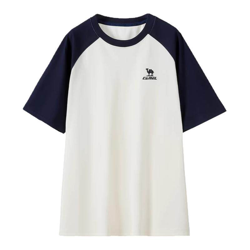 骆驼运动休闲短袖T恤男款女款2026夏季新款户外透气棉感宽松上衣