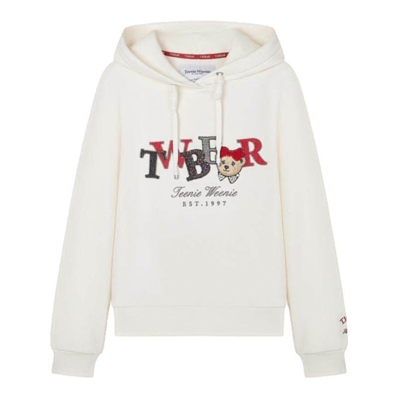 TeenieWeenie小熊奥莱新连帽卫衣女冬季抓绒舒适套头上衣