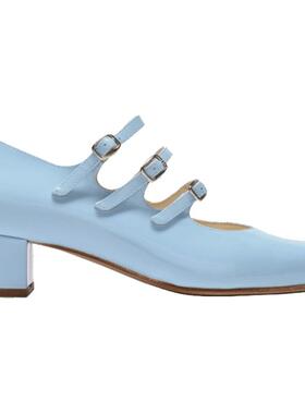 【粉丝专享】Carel Kina 经典亮面皮质玛丽珍鞋赫本粗跟浅口单鞋