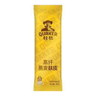 桂格即食燕麦片40g*10袋麸皮高纤燕麦袋装营养早餐冲饮代餐冲泡