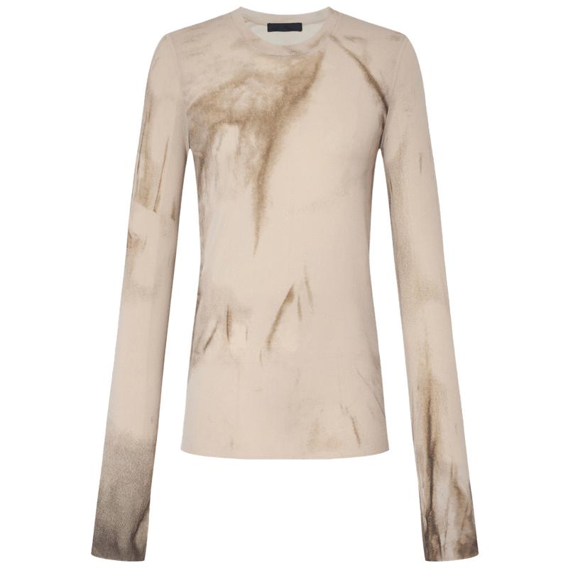 MOCO抽象印花高弹修身上衣皮肤衣