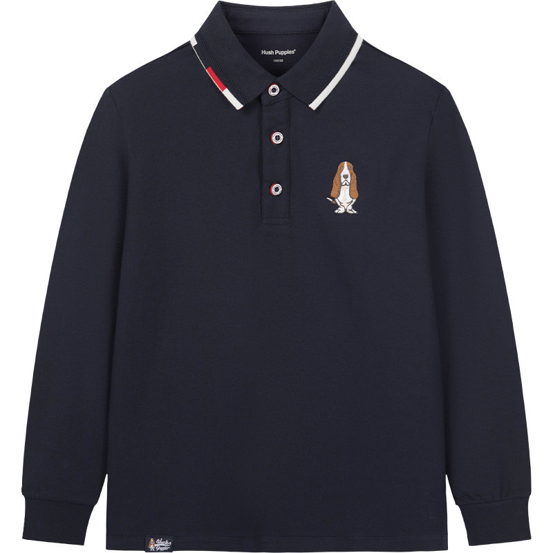 暇步士童装男童POLO衫2025秋季新款大童简约长袖T恤儿童休闲翻领t,童装/婴儿装/亲子装,T恤,淘宝优惠券,粉丝福利购,淘宝优惠卷