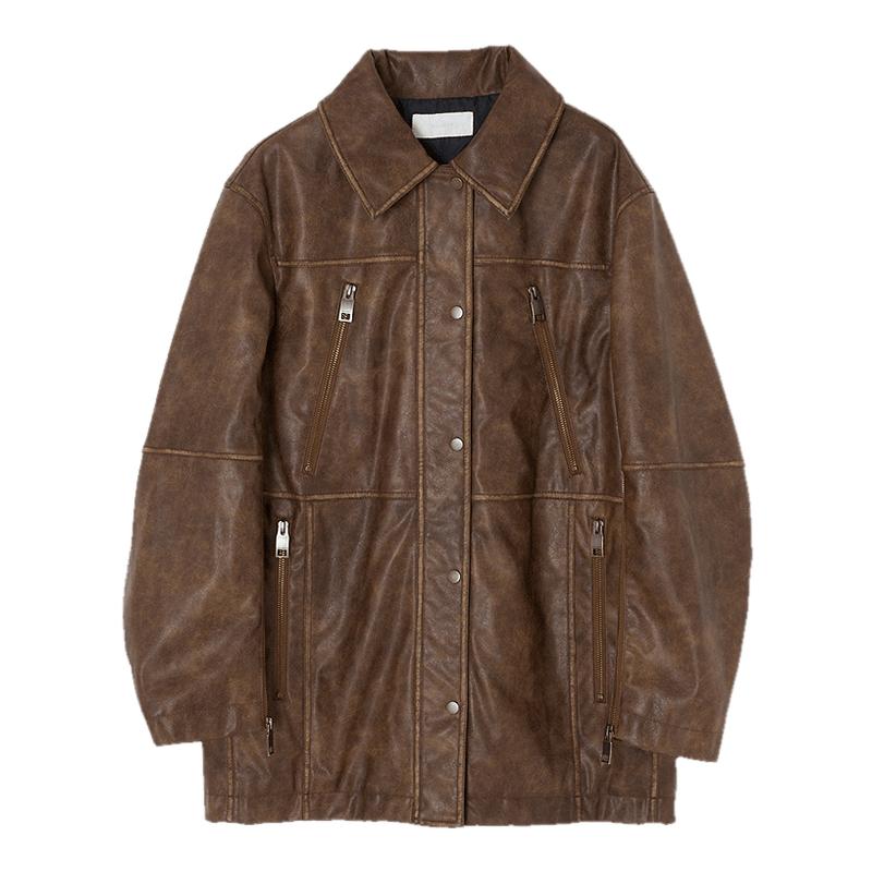 做旧MOUSSY机车风翻领