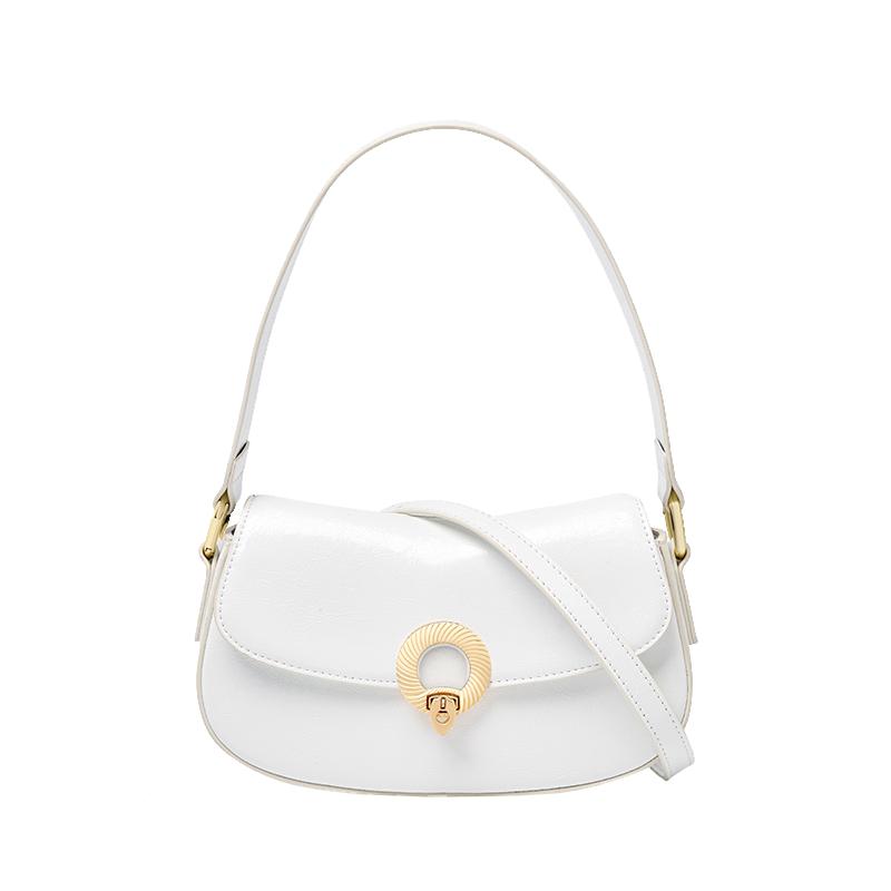 GGN高级感小众真皮腋下包新月包