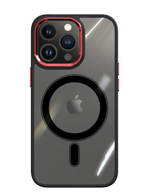 适用苹果16ProMax磁吸手机壳iphone15pro金属17镜头框air防摔14pm软胶13充电11透明12男女新款高级感外保护套