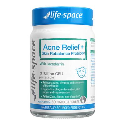 Lifespace皮肤痘痘净颜益生菌 内服调坐疮青少年长痘抗火acne胶囊