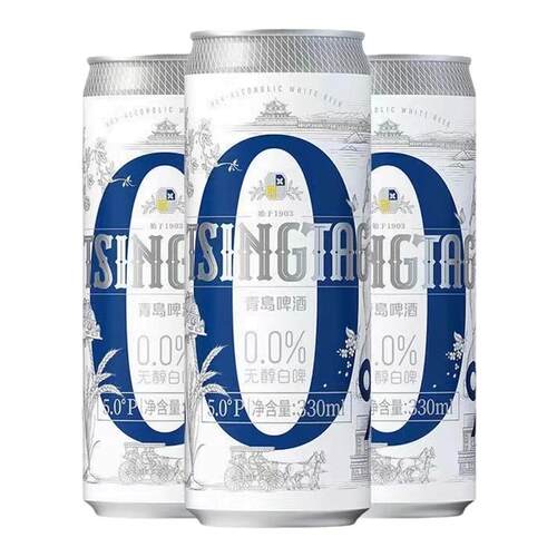 青岛啤酒无醇(0.0)白啤330ml*6罐