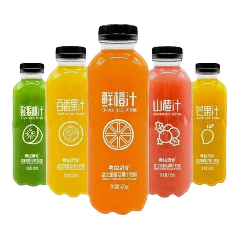 果汁饮料420ml×15瓶整箱网红调酒益生菌芒果鲜橙猕猴桃汁特价纯