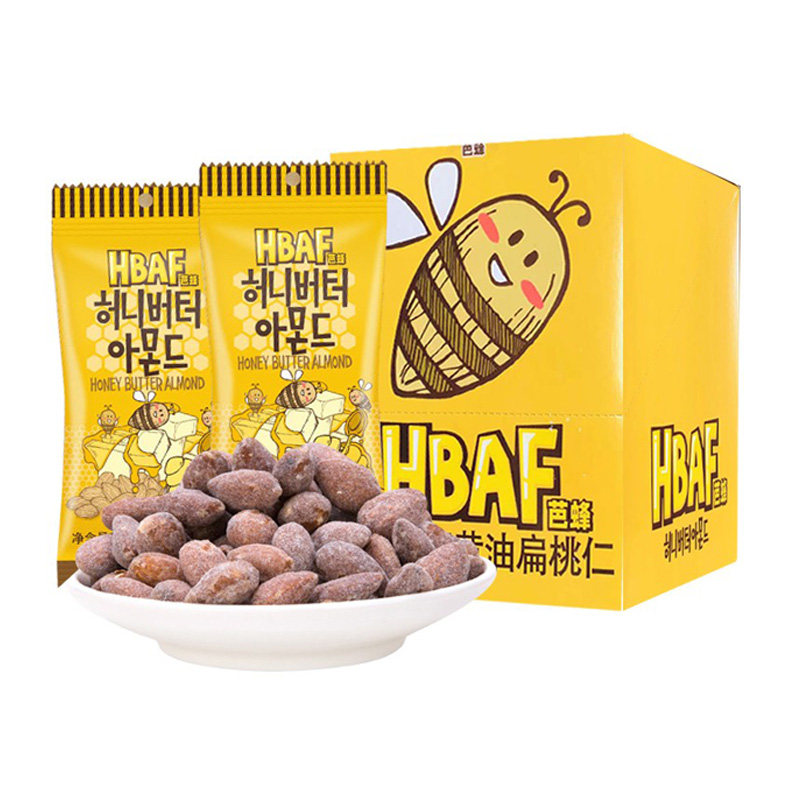 韩国芭蜂原汤姆农场蜂蜜黄油扁桃仁芥末杏仁味混合坚果年货礼盒装