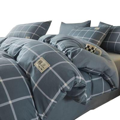 无印良品纯色床上四件套纯棉全棉2025新款四季通用被套床笠三件套