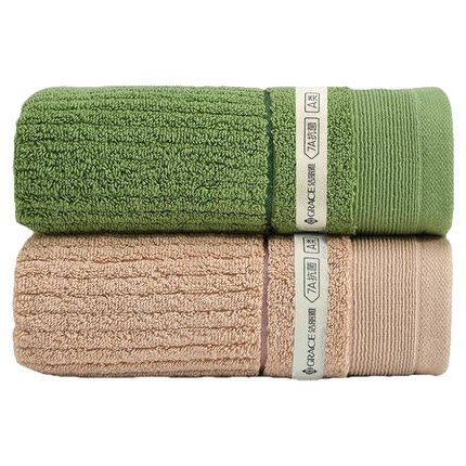 洁丽雅7A抑菌纯棉A类大面巾加厚男女家用洗脸巾亲肤吸水可挂毛巾