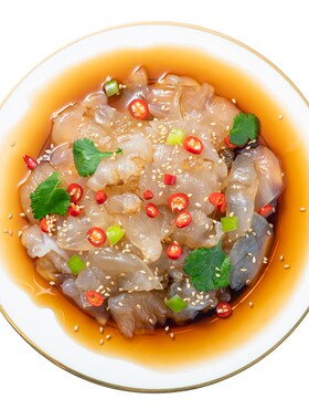 减盐海蜇下酒菜凉拌菜蜇头蜇皮海哲商用开袋凉拌后即食送调料凉菜