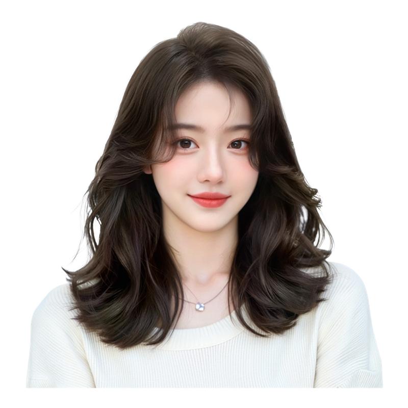假发女全头套真人发丝大波浪自然隐形蕾丝递针高端真发锁骨短卷发