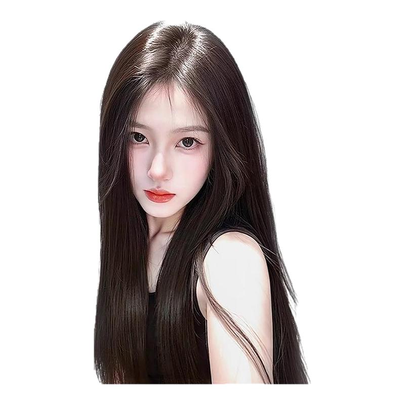 假发女头顶全真人发无痕全头套免发网自然长发蕾丝递针轻薄辫子发