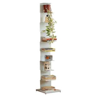 隐形书架落地置物架铁艺简易立式书柜客厅角落一体靠墙书本收纳架