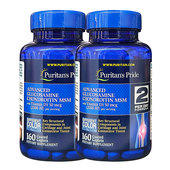 美国进口普丽普莱维骨力氨糖软骨素160粒成人膝盖钙片维生素 2瓶