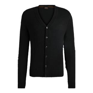 刺绣徽标羊毛混纺常规版 男士 BOSS博斯 型针织开衫 男女同款