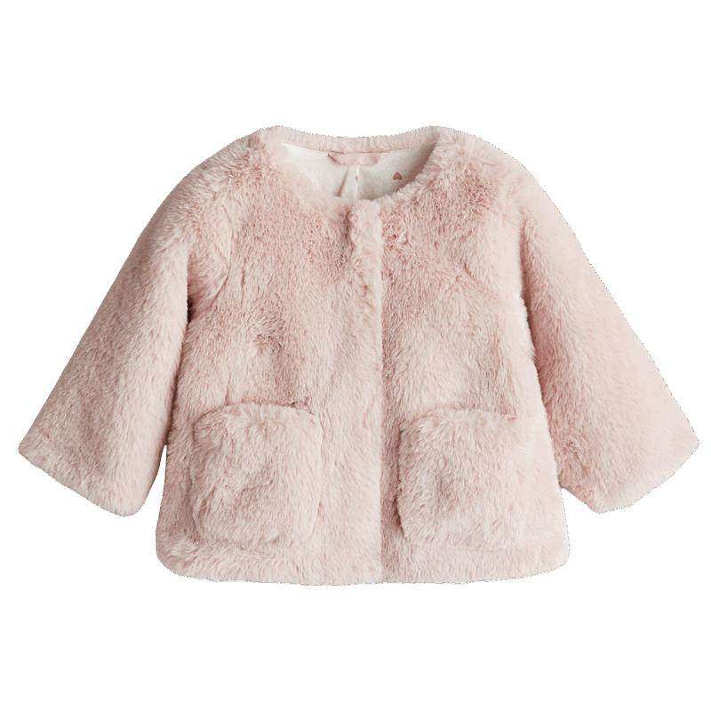 HM童装女婴外套冬季毛茸可爱保暖外出长袖开衫1308780,童装/婴儿装/亲子装,普通外套,淘宝优惠券,粉丝福利购,淘宝优惠卷