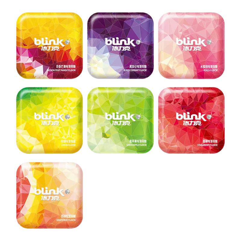 blink冰力克薄荷糖咸柠檬口香糖含片口气清新润喉糖接吻喜糖零食