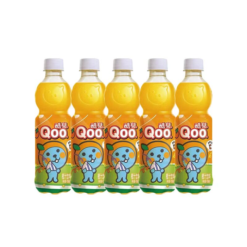 可口可乐酷儿橙汁450ml*5瓶童年果汁含维生素c橙味饮料包邮