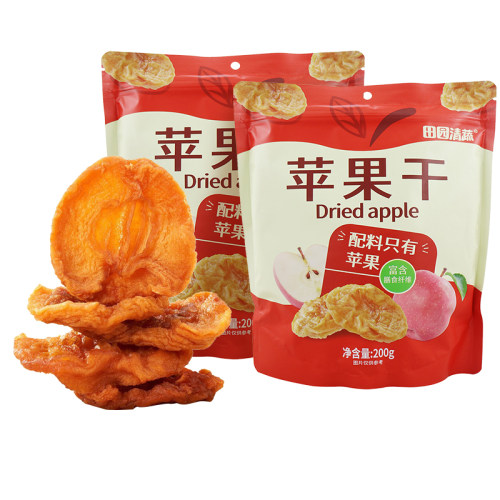 田园清蔬苹果干山东厚切苹果脯原味苹果片独立小包装果干零食