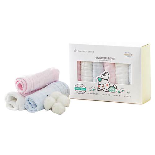 全棉时代纱布手帕纯棉口水巾*6条