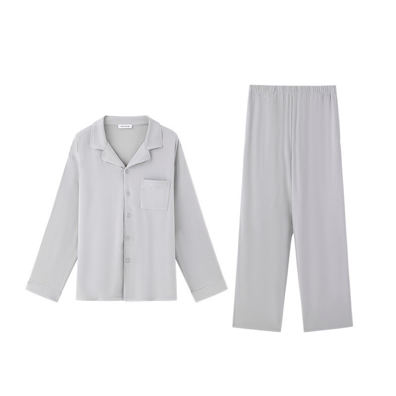 【晚安睡衣男款】 伊维斯防螨抑菌春秋情侣款超柔软家居服