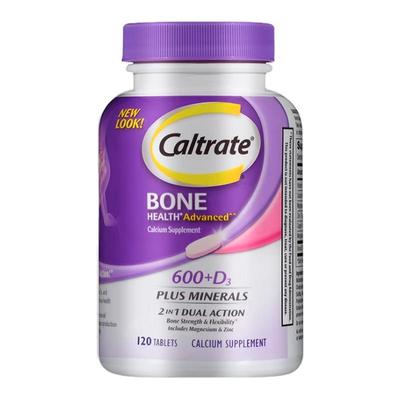 美国钙尔奇紫钙片120粒维生素D3矿物质强健骨骼成人中老年碳酸钙