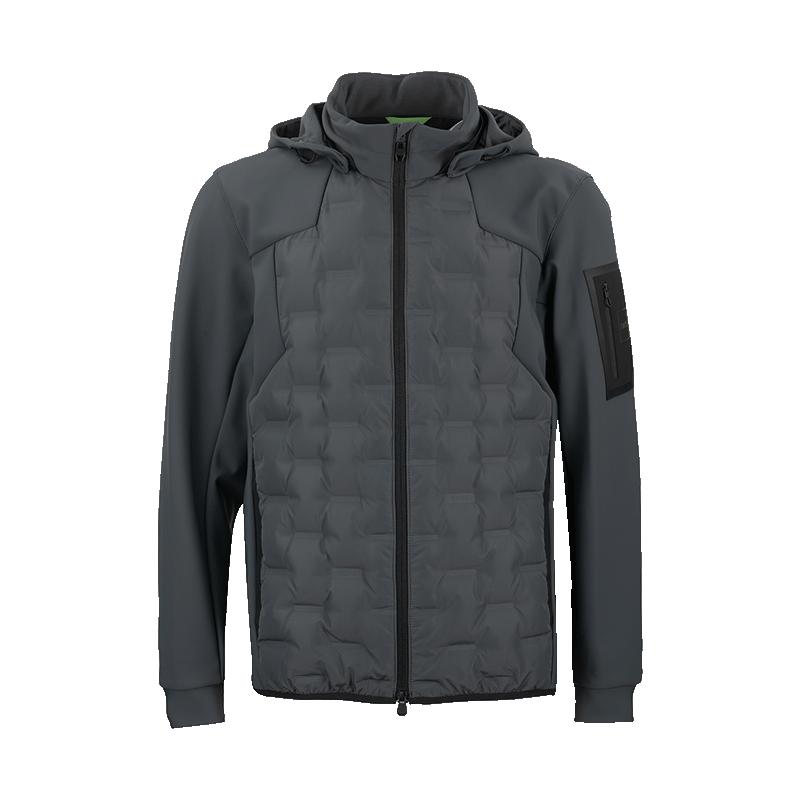 雨果-博斯字母logo连帽羽绒服男