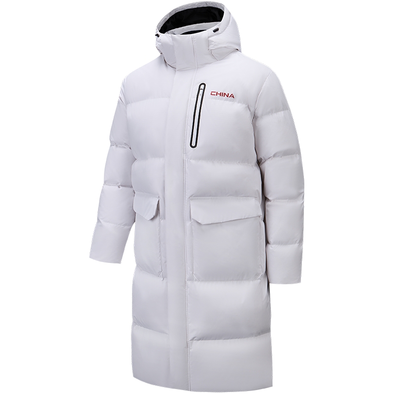 安踏中国羽绒服六度芯中长款运动服男冬季新款防泼水过膝保暖外套