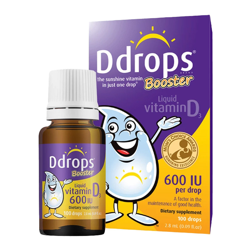 Ddrops滴卓思儿童ad滴剂一岁以上宝宝婴幼儿维生素D3补充旗舰同款