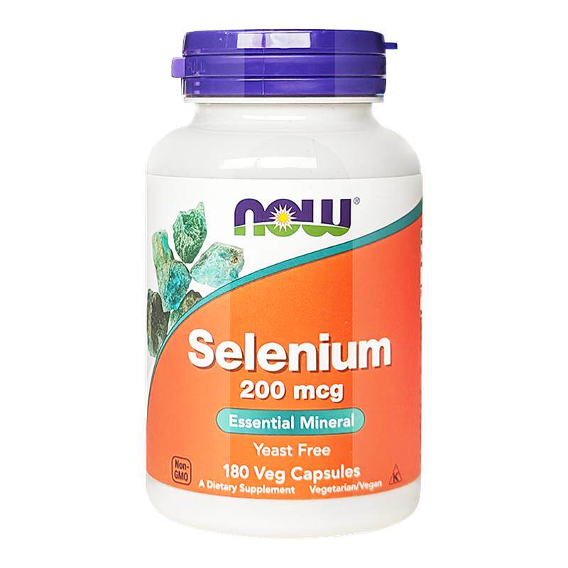 美国NOW有机硒胶囊硒片L代蛋氨酸硒元素补硒成人200mcg180粒诺奥