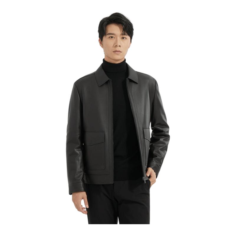 【中光光皮】利郎青年商务真皮皮衣男2025冬新款轻奢外套Q4DZP011