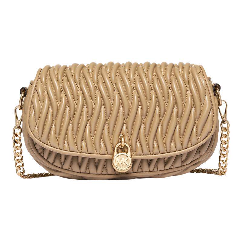 【春夏新品】MICHAEL KORS MK Mila 女士小号褶皱绗缝链条斜挎包